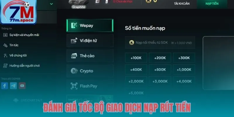 Quy trình thanh toán tại GEM88 và ưu điểm tốc độ xử lý