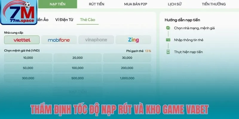 Chất lượng thanh khoản VABET đạt mức siêu tốc