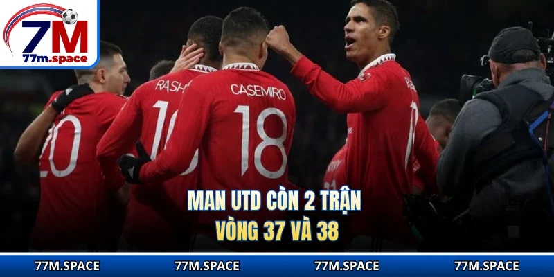 Man Utd còn 2 trận vòng 37 và 38
